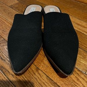 Black Pointy Toe Mules